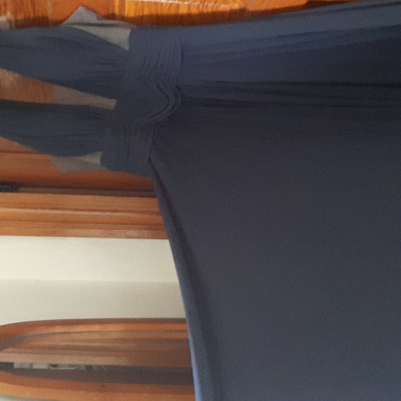 Faviana High-neck Halter Rhinestone Navy Evening Gown - Picture 4 of 14